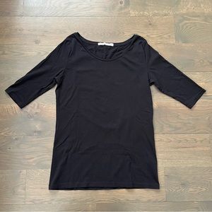 Peruvian Connection Black Carmel Top Size XS